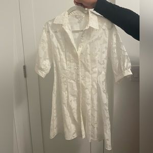 Club Monaco Patterned Sculptural Sleeve Dress size 2 worn once